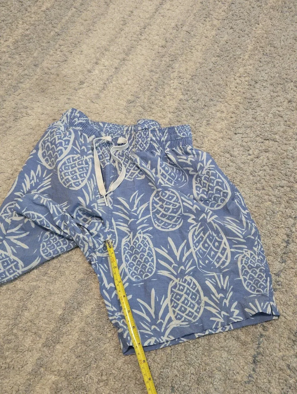 Chubbies Blue Pineapple Swim Trunks Men's Small S 7